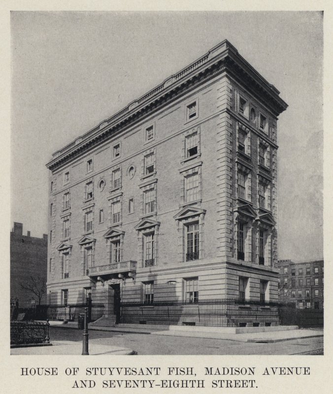 House of Stuyvesant Fish, Madison Avenue och Seventy-Eighth Street (s/v foto) av American Photographer