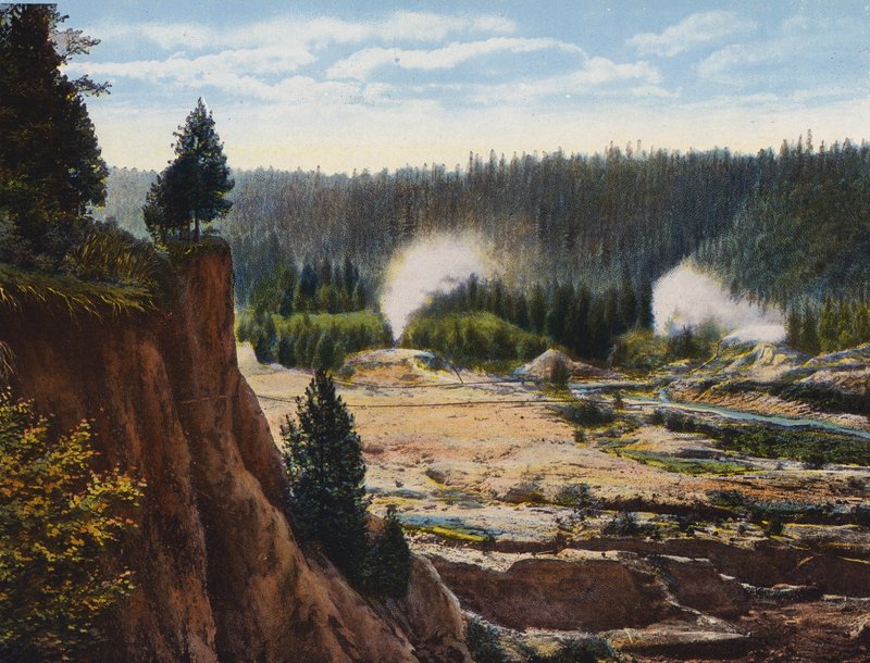 Hydraulisk gruvdrift, Dutch Flat, Kalifornien (färgfoto) av American Photographer