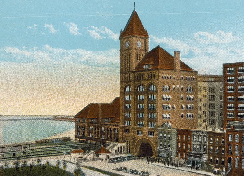 Illinois Central Depot (färgat foto) av American Photographer
