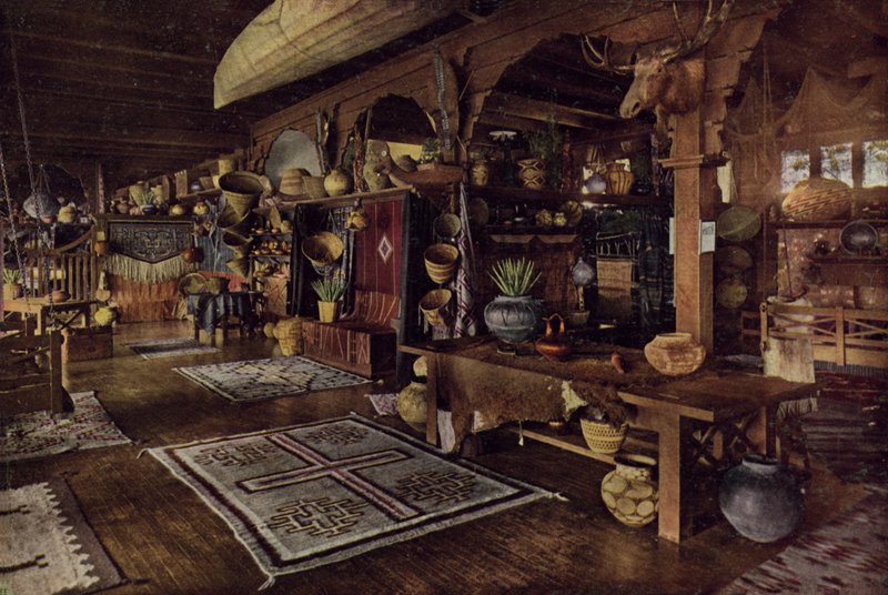 Interior Indian Building, Albuquerque, New Mexico (färgat foto) av American Photographer