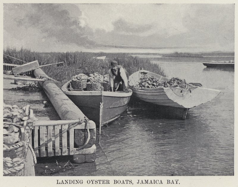 Landing Oyster Boats, Jamaica Bay (s/v foto) av American Photographer