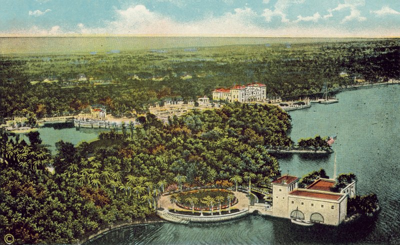 Miami, Florida, ca 1925: Den vackra egendomen Deering Estate (färgfoto) av American Photographer