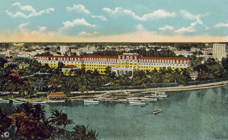 Miami, Florida, ca 1925: The Royal Palm Hotel (färgfoto) av American Photographer