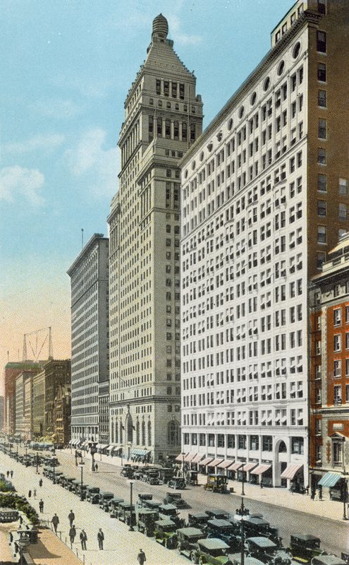 Michigan Boulevard ser söderut (färgat foto) av American Photographer