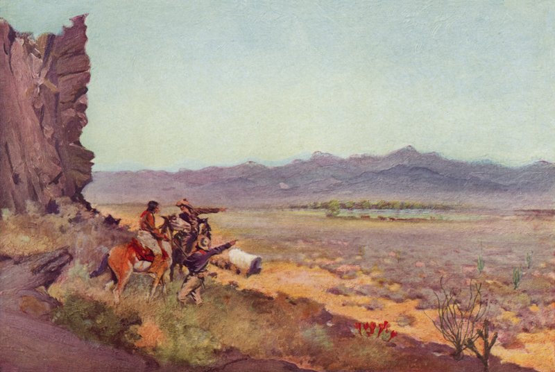 Mirage on the Desert, Arizona (färgad bild) av American Photographer