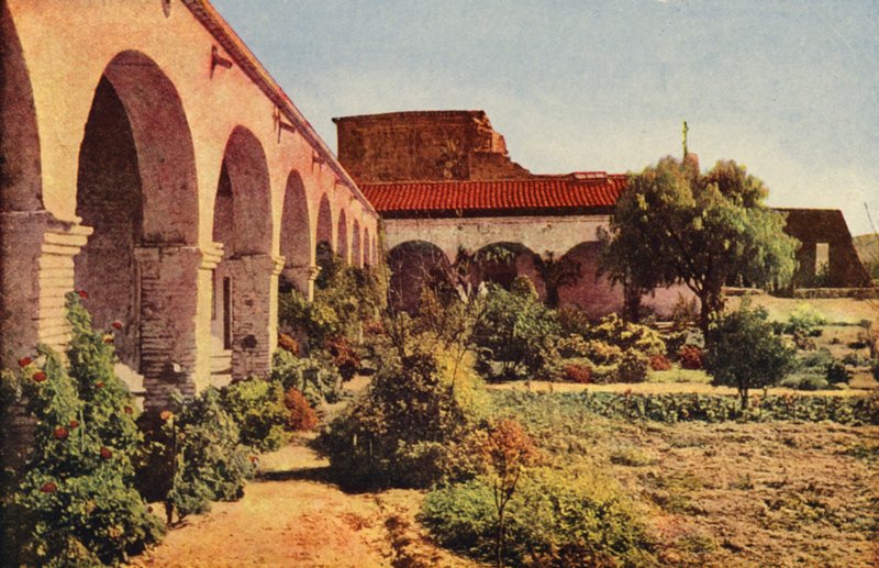 Mission San Juan Capistrano nära San Diego (färgfoto) av American Photographer