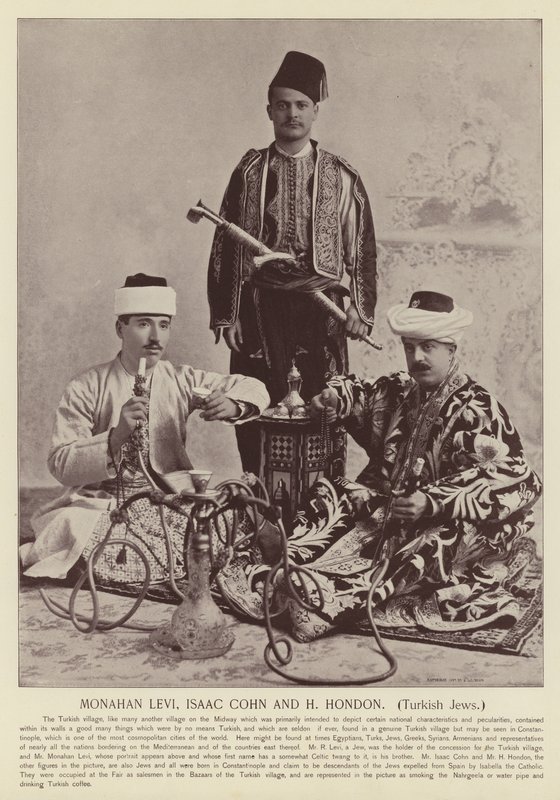 Monahan Levi, Isaac Cohn och H Hondon, turkiska judar av American Photographer
