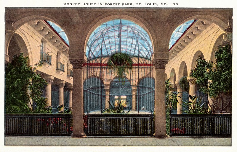 Monkey House, Forest Park, St Louis, Missouri, USA (färgfoto) av American Photographer