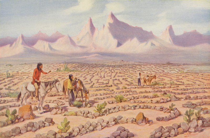Mojave-indianernas mystiska labyrint, nära Needles, Kalifornien (färgfoto) av American Photographer