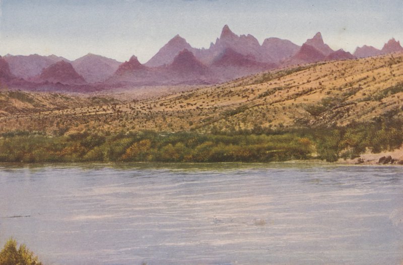 Needles Mountains och Coloradofloden, Kalifornien (färgfoto) av American Photographer