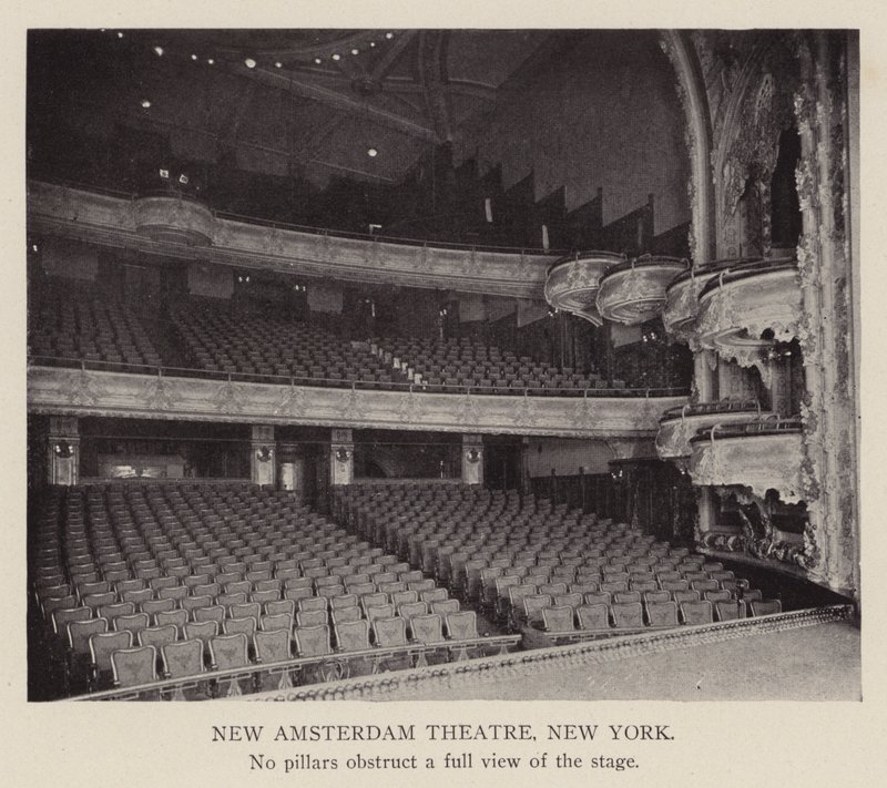 New Amsterdam Theatre, New York (svartvitt foto) av American Photographer