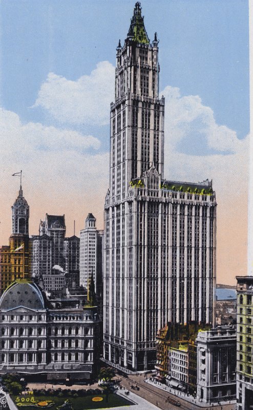 New York: Woolworth Building (färgfoto) av American Photographer