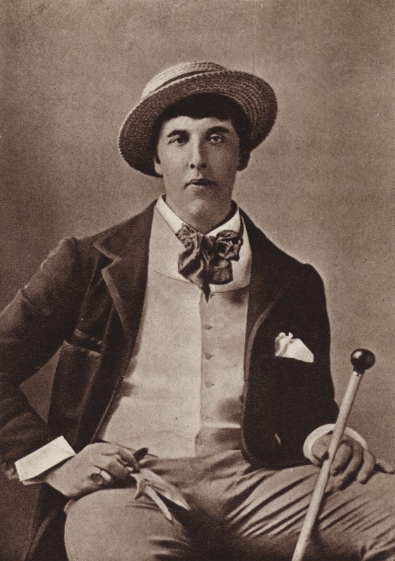 Oscar Wilde, irländsk poet och dramatiker, i Amerika (svartvitt foto) av American Photographer
