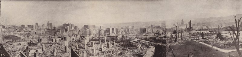 Panorama över Skeleton City från Nob Hill (svartvitt foto) av American Photographer