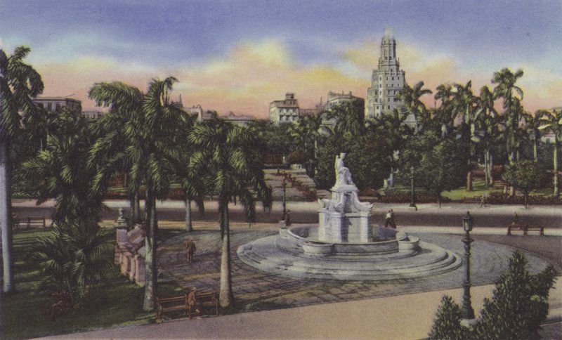 Fraternity Park, India Statue, Fraternity Park, India Statue (färgad bild) av American Photographer