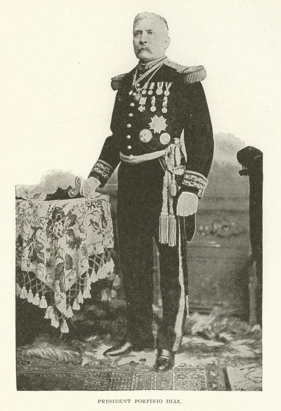 President Porfirio Diaz (svartvitt fotografi) av American Photographer