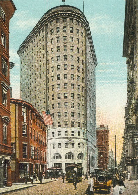 Providence, Rhode Island: Turks Head Building och Westminster Street (färgfoto) av American Photographer