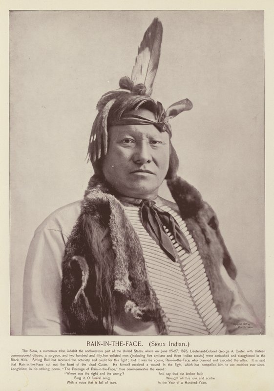 Regn-i-ansiktet, Sioux-indian av American Photographer