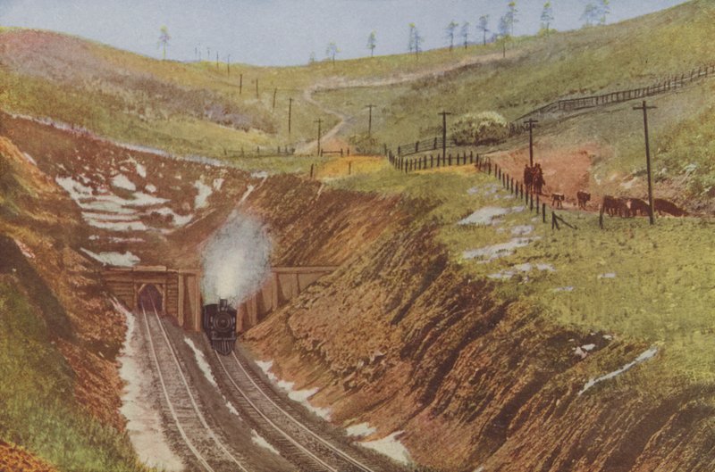 Raton Tunnel, högsta punkten på Santa Fe (färgfoto) av American Photographer