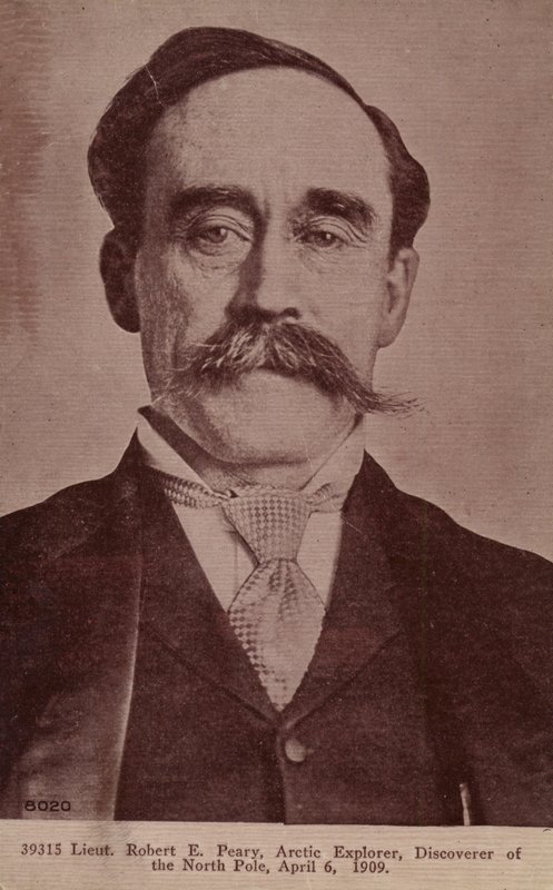 Robert Peary (1856-1920), amerikansk upptäcktsresande i Arktis (svartvitt foto) av American Photographer