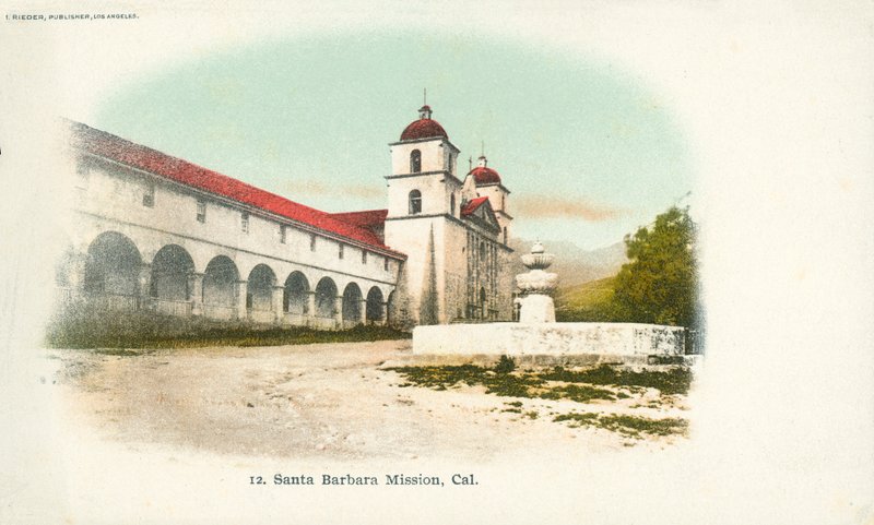 Santa Barbara Mission, Kalifornien (färgfoto) av American Photographer