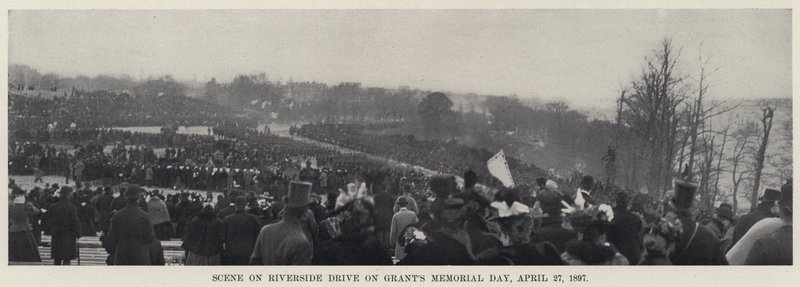 Scen på Riverside Drive på Grants Memorial Day, 27 april 1897 (s/v foto) av American Photographer