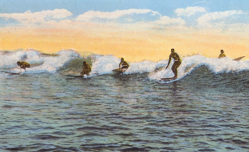 Surf Riders, Hawaii (färgfoto) av American Photographer