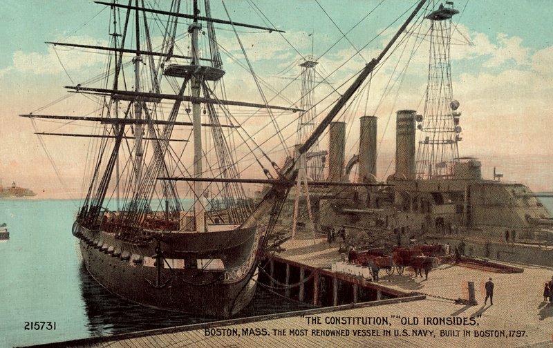 The Constitution, Old Ironsides, Boston, Massachusetts, det mest berömda fartyget i den amerikanska flottan (färgfoto) av American Photographer