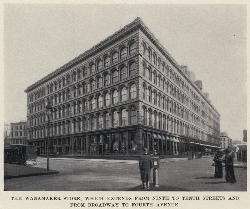 Wanamaker Store, som sträcker sig från Ninth till Tenth Streets och från Broadway till Fourth Avenue (s/v foto) av American Photographer