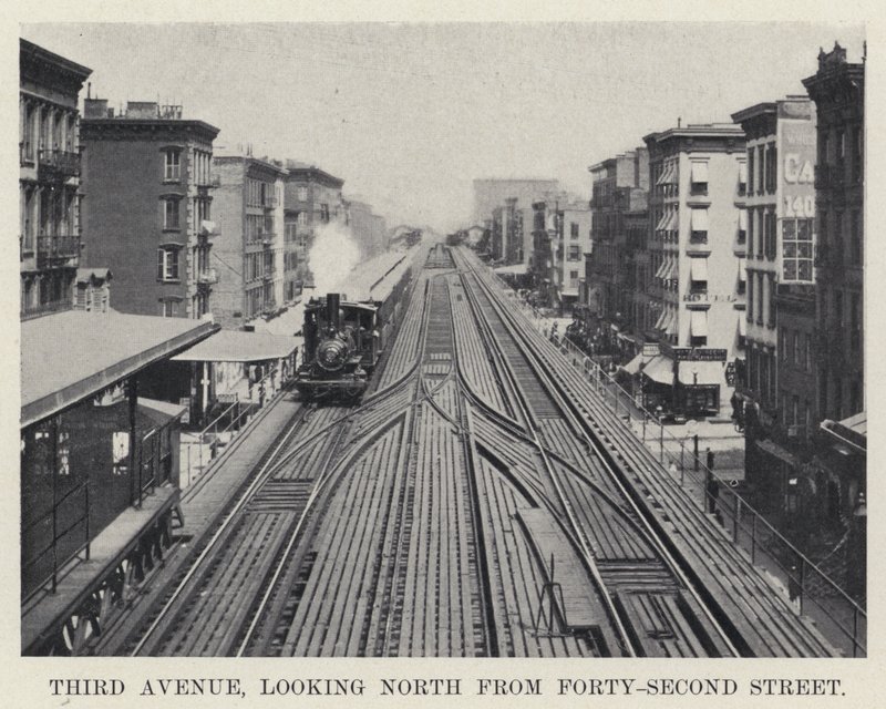 Third Avenue, ser norrut från Forty-Second Street (s/v foto) av American Photographer
