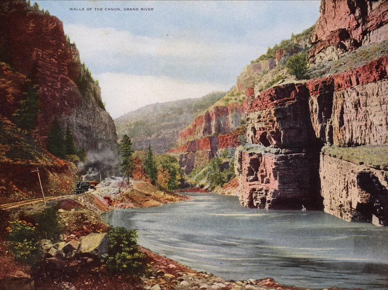 Walls of the Canon, Grand River (färgfoto) av American Photographer