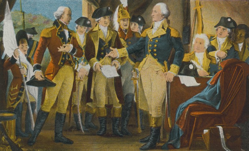 Washington avböjer öppningar från Cornwallis vid Yorktown, Virginia (färgfoto) av American Photographer