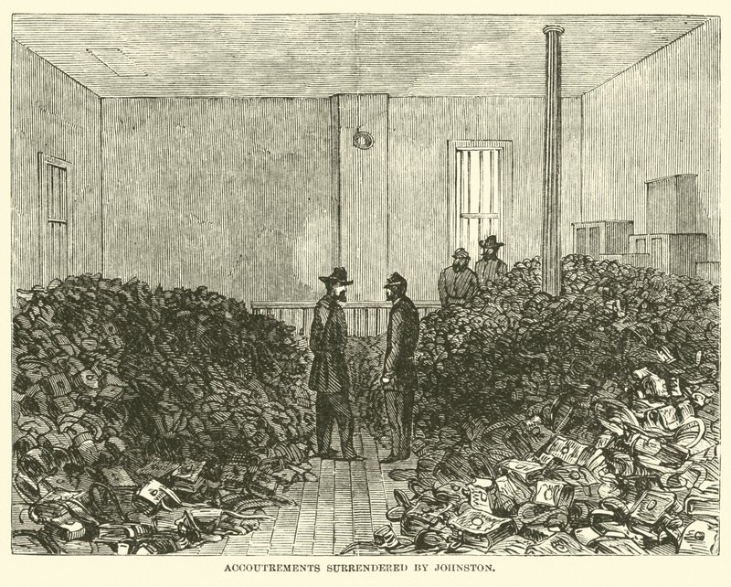 Utrustning överlämnade av Johnston, april 1865 av American School