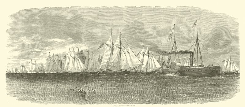 Admiral Porters murbruksflotta, 1862 av American School