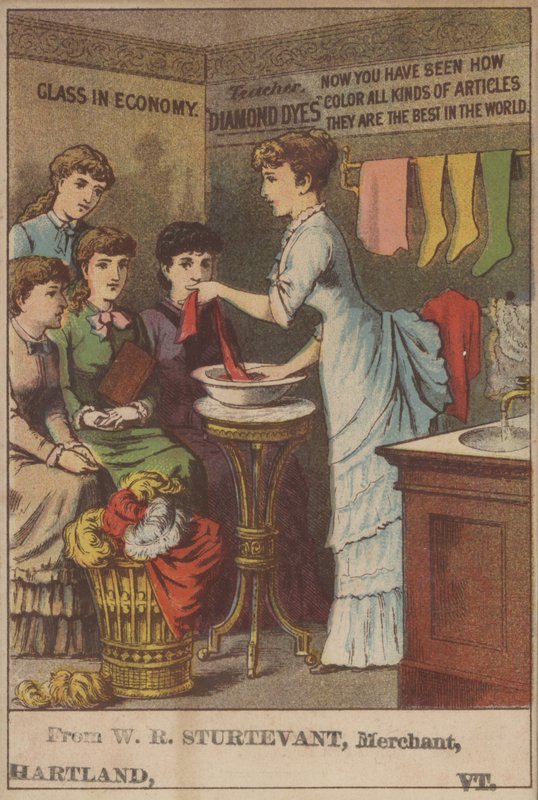 Annons för diamantfärger (färg litho) av American School
