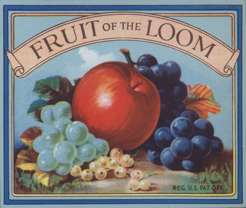 Annons för Fruit of the Loom-kläder (färg litho) av American School