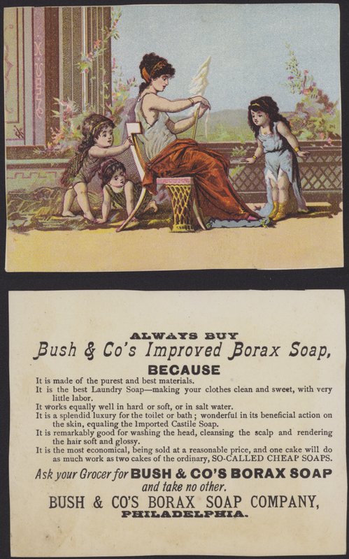Forntida grekiska eller romerska barn med sin mamma (chromolitho) av American School