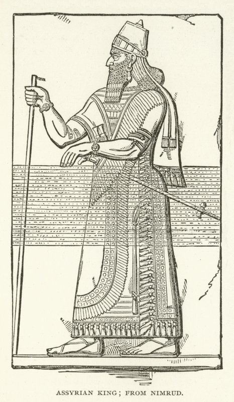 assyrisk kung; från Nimrud av American School
