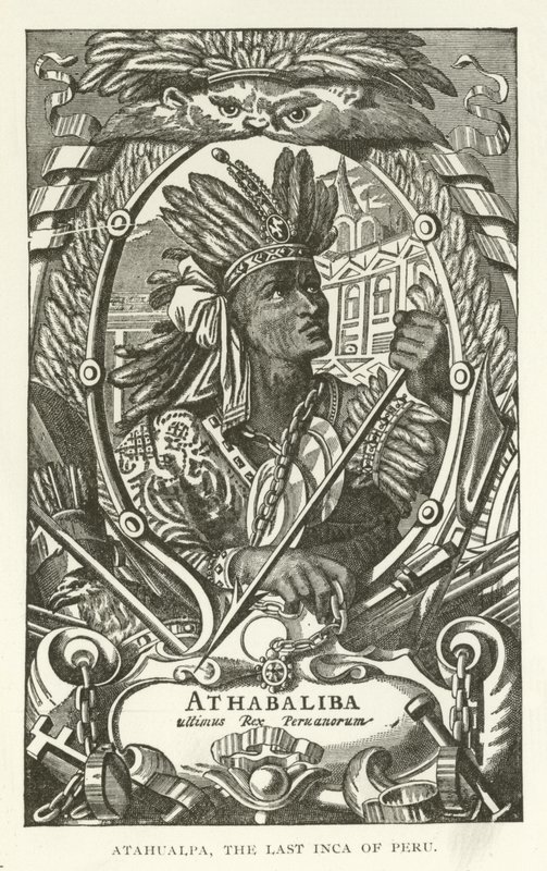 Atahualpa, den sista inkan i Peru av American School