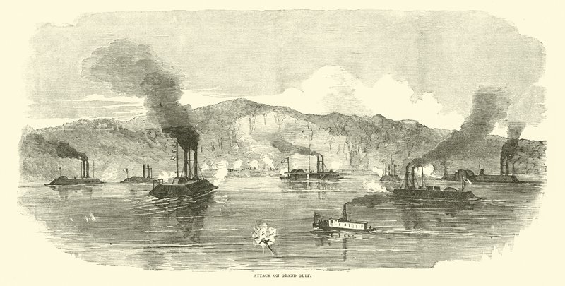 Attack på Grand Gulf, april 1863 av American School