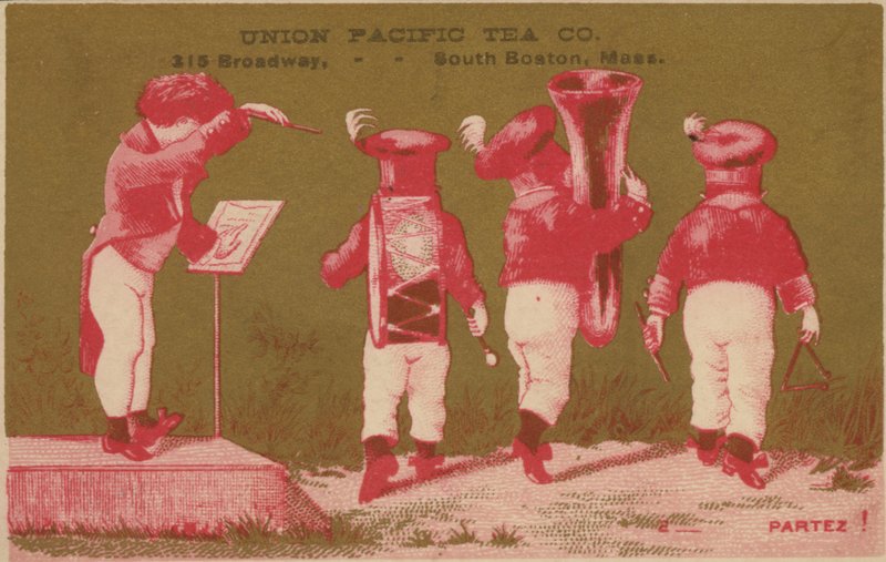 Band, reklam för Union Pacific Tea Co, South Boston av American School