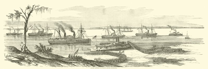 Banker landar i Baton Rouge, Louisiana, mars 1863 av American School