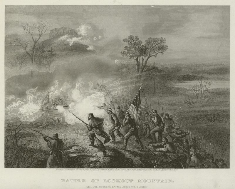 Slaget vid Lookout Mountain, 1863 av American School