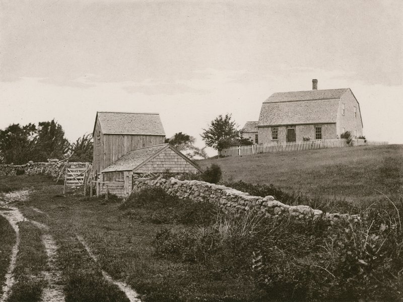 Födelseplats för Commodore O. H. Perry, South Kingston (fotogravyr) av American School