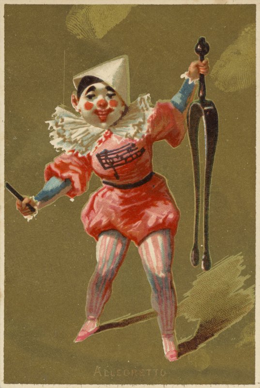 Pojke klädd som clown av American School