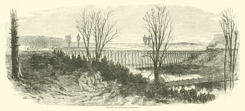 Bron över den militära järnvägen, mars 1865 av American School