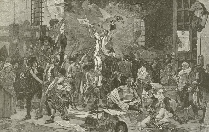 Capture of the Bastille, målning av Francois Flameng av American School