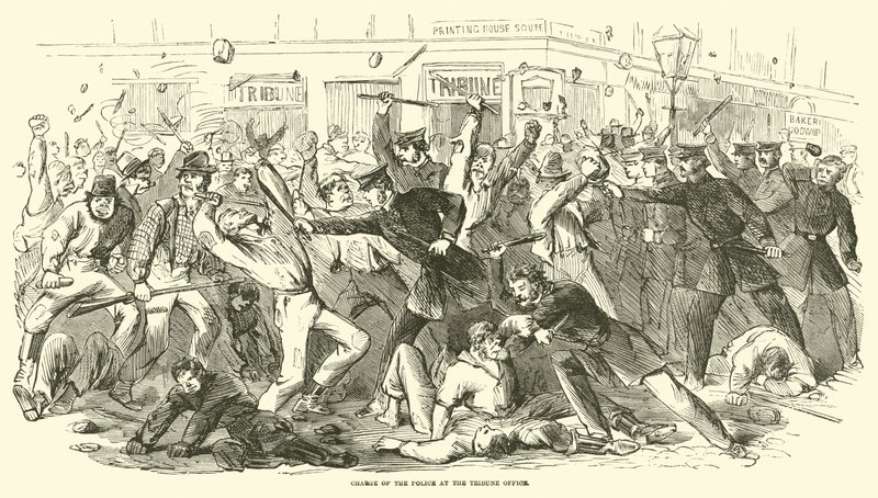 Åtal mot polisen vid Tribunekontoret, juli 1863 av American School