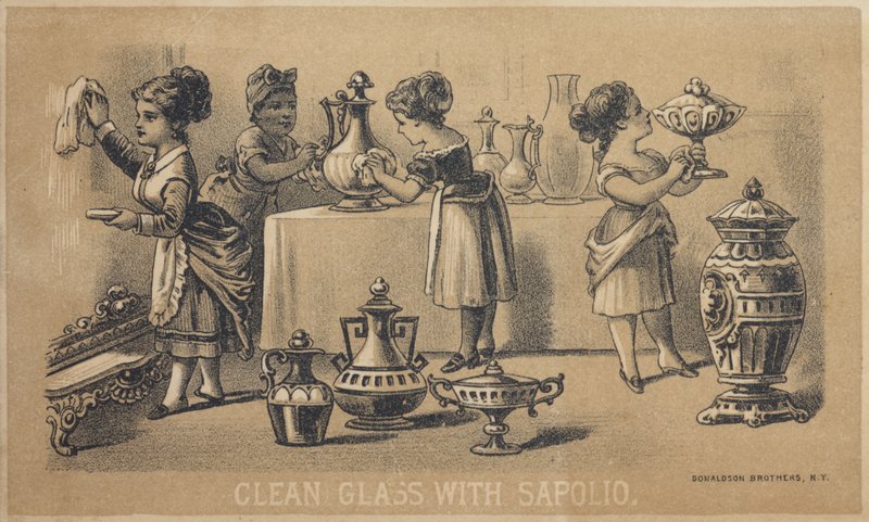 Rengör glas med Sapolio av American School