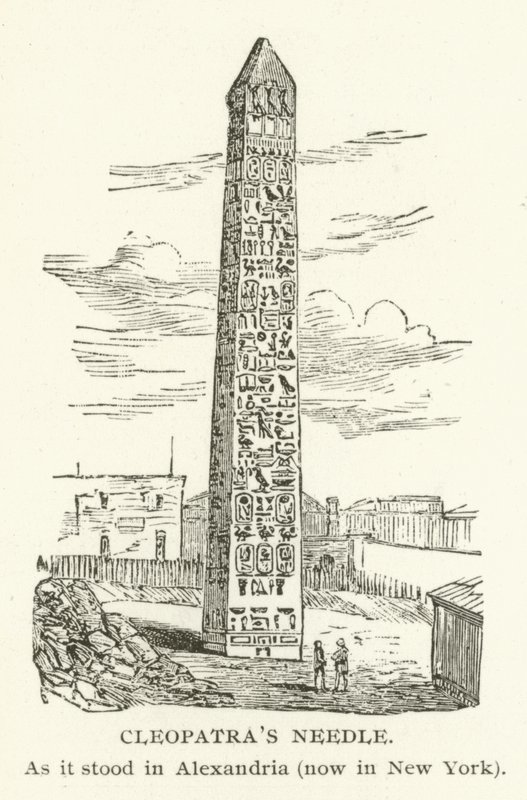 Cleopatras Needle, som den stod i Alexandria, nu i New York av American School